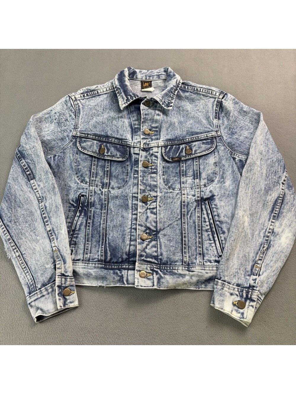 Vintage 70s 80s Lee Denim Jean Trucker Jacket 40 Long (Fits Medium) PATD 153438